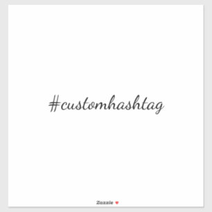 Pegatina Diseño de redes sociales con hashtag minimalista m
