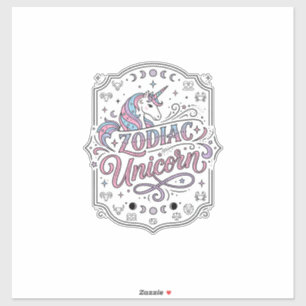 Pegatina Diseño de regalo Unicornio Zodiaco Unicornio Jugue