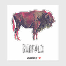 Diseño de Retrato de Búfalo para Animales de Bison
