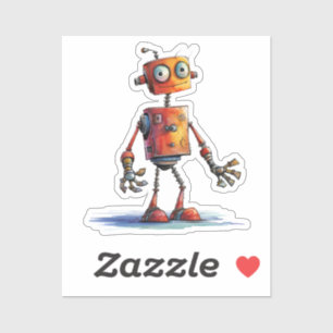 Pegatina Diseño de robot peculiar 2