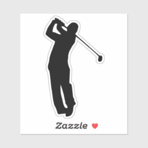 Pegatina Diseño de silueta de jugador de golf