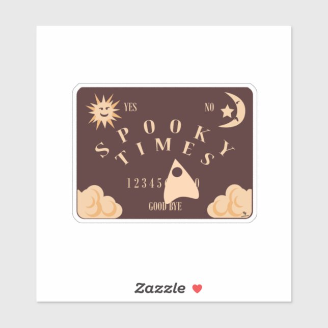 Pegatina Diseño de tabla espírita para Halloween (Hoja)