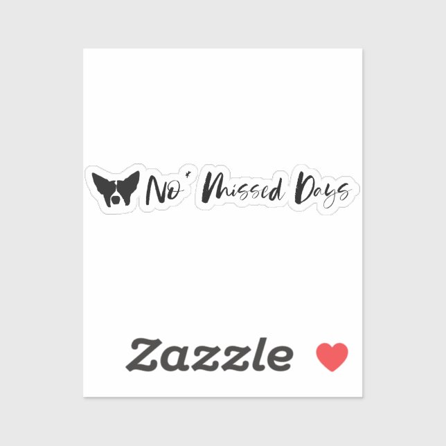 Pegatina Diseño de texto sin días perdidos (Hoja)