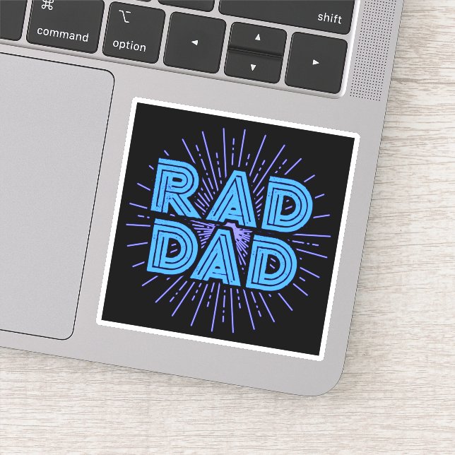 Pegatina Diseño de tipografía de Rad Dad | Día del padre (Detalle)