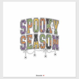 Pegatina Diseño de tipografía vintage de Halloween de tempo