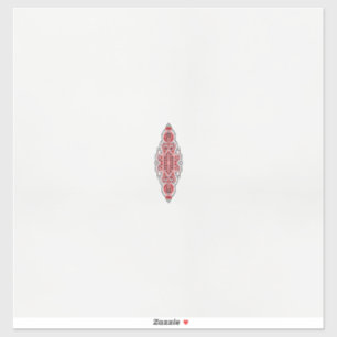 Pegatina diseño de un patrón rojo y blanco