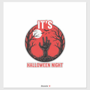 Pegatina Diseño de vector de grabado vintage de noche de Ha
