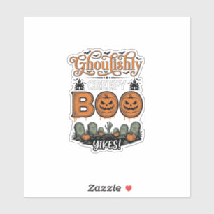 Pegatina Diseño de vector espeluznante lindo de Halloween L
