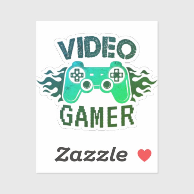Pegatina Diseño de Vedio gamerPegatina de Vinilo de corte p (Hoja)