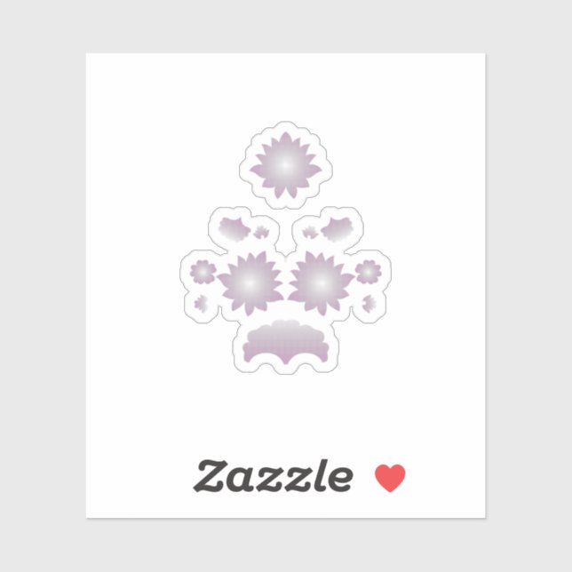 Pegatina Diseño decorativo del Rosa Leche Blanca Clásica (Hoja)