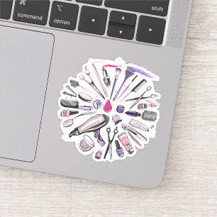 Pegatina Diseño del círculo del maquillaje