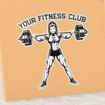 Diseño del club de fitness personalizado con arte