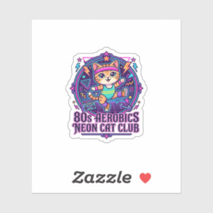 Pegatina Diseño divertido para amantes de gatos neon de aer