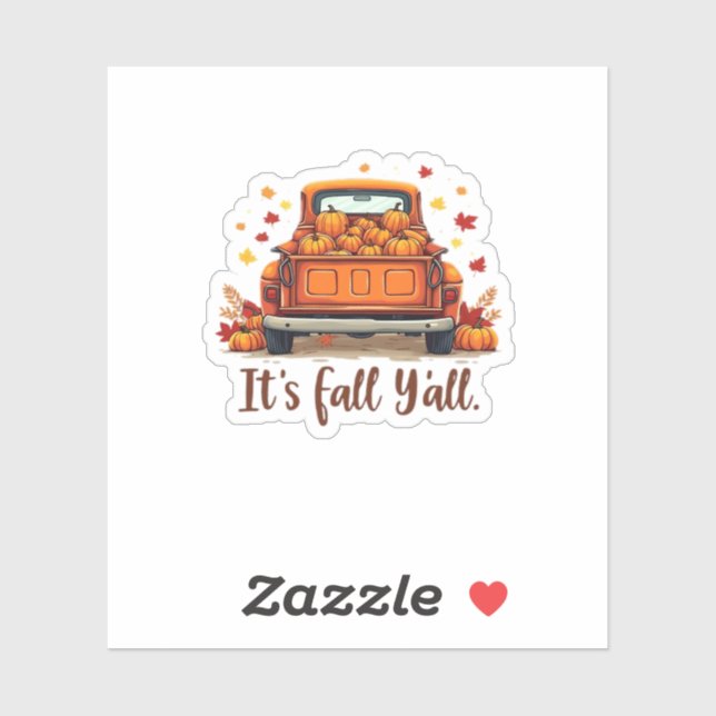 Pegatina Diseño festivo de cosecha otoñal que celebra la ca (Hoja)