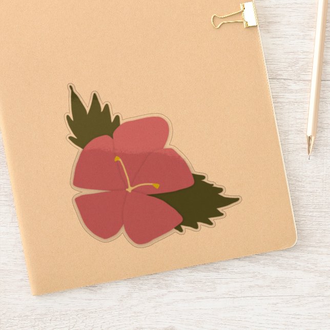 Pegatina diseño floral (Cuaderno)