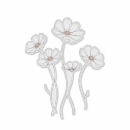 Pegatina diseño floral cosmos - Línea Fina Minimalista