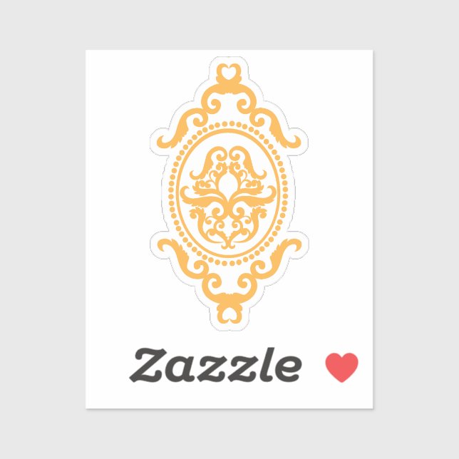 Pegatina Diseño inspirado en el arte del tatuaje tradiciona (Hoja)