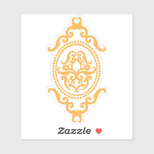 Pegatina Diseño inspirado en el arte del tatuaje tradiciona (Hoja)