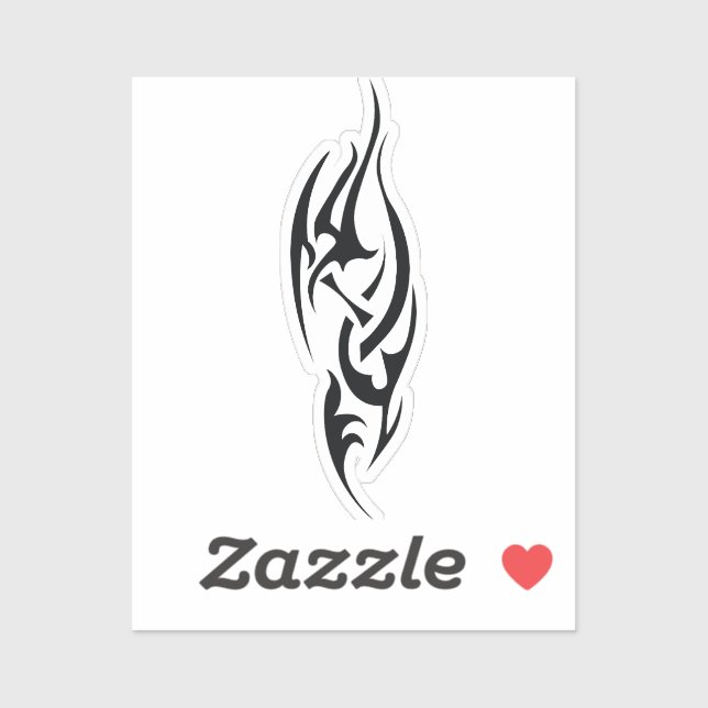 Pegatina Diseño Inspirado en el Arte del Tatuaje Tradiciona (Hoja)