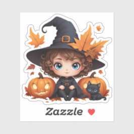 Pegatina diseño lindo de la calabaza de brujas de bebé hall