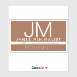Pegatina Diseño minimalista profesional moderno   Marrón y 