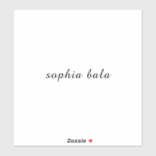 Pegatina Diseño moderno de nombre personalizado a mano