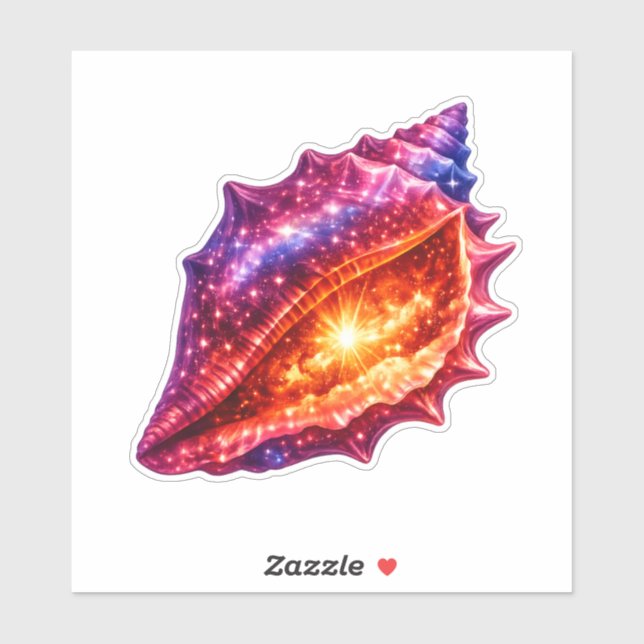 Pegatina diseño náutico de estrellas de caparazón de galaxi (Hoja)