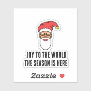Pegatina Diseño navideño de adorable Papá Noel
