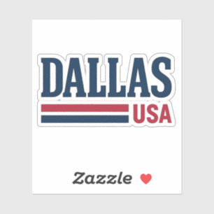 Pegatina Diseño patriótico vintage de Dallas USA