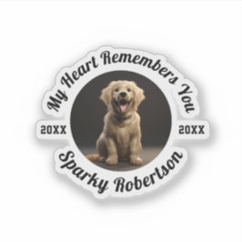 Pegatina Diseño personalizado de recuerdo y memoria de perr