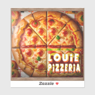 Pegatina Diseño Pizza Pizzeria