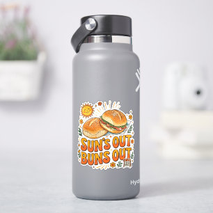 Pegatina Diseño Retro Alegre de Verano con Panecillos al Ai