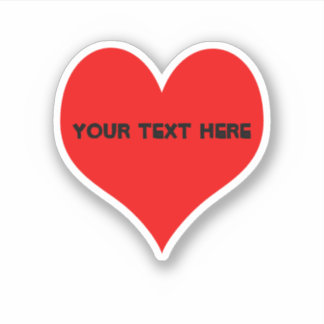 Pegatina Diseño sencillo de corazón rojo
