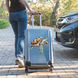 Pegatina Diseño Submarino De Tortugas Para Buceadores
