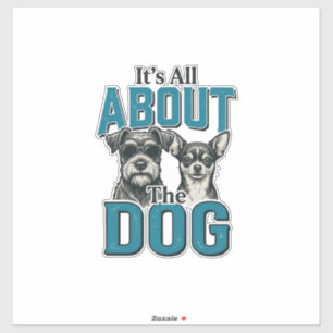 Pegatina diseño vectorial de cita de amante de perros vinta
