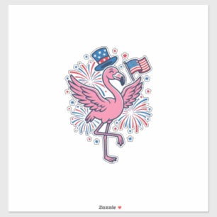 Pegatina Diseño vectorial de fuegos artificiales de flamenc