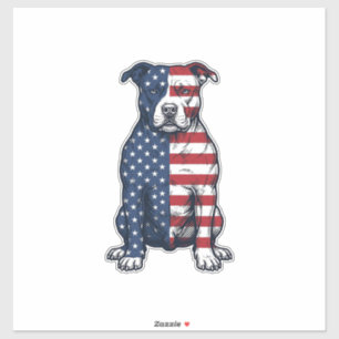 Pegatina Diseño vectorial de grabado vintage de Pit Bull pa