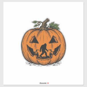 Pegatina Diseño vectorial de Halloween de calabaza Bigfoot