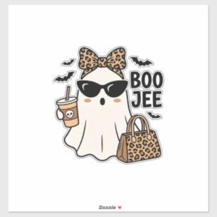 Pegatina Diseño Vectorial de Lazo de Leopardo de Fantasma B