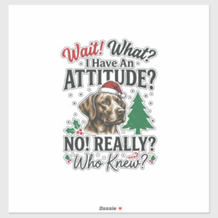 Pegatina Diseño Vectorial de Navidad con Perro Divertido_1