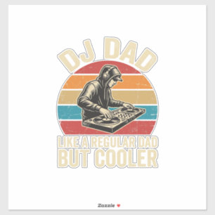 Pegatina Diseño vectorial de puesta de sol vintage DJ Dad B