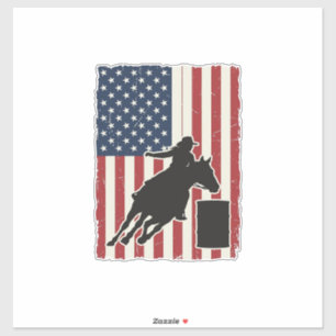 Pegatina Diseño vectorial vintage de bandera estadounidense