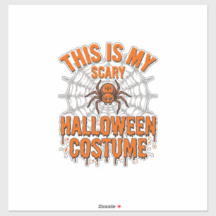 Pegatina Diseño Vintage de Telaraña de Disfraz de Halloween