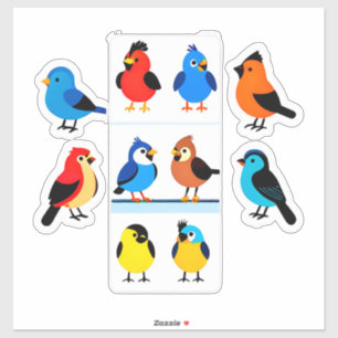 Pegatina Diseños de pájaros lindos para planificador y rega
