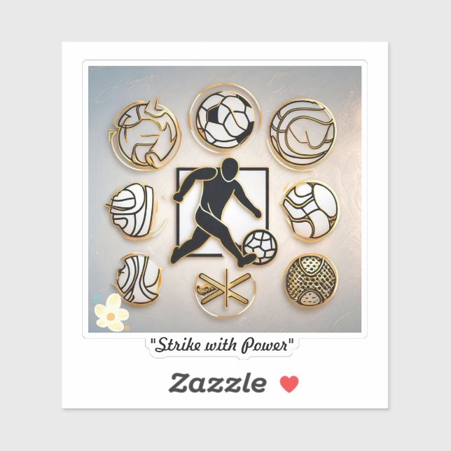 Pegatina "Diseños inspirados en el fútbol" (Hoja)