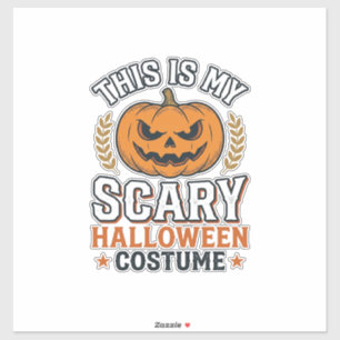 Pegatina Disfraz de Halloween espantoso Calabaza Diseño vec
