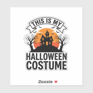 Pegatina Disfraz divertido de Halloween Casa embrujada Cami