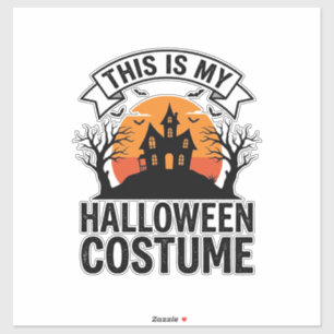 Pegatina Disfraz Divertido De Halloween Casa Embrujada Cami