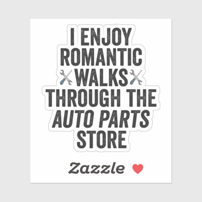 Pegatina Disfruto De Las Caminatas Románticas Traídas El Re (Hoja)