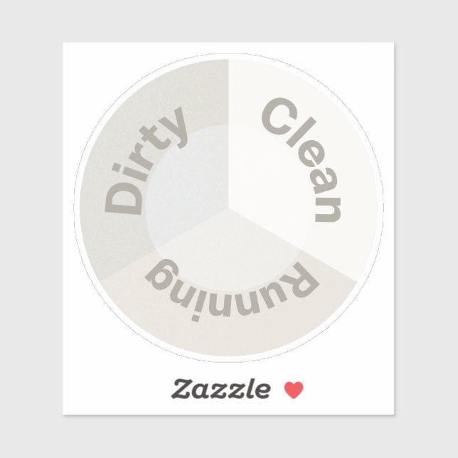 Pegatina Dishwasher Clean Dirty Running Reversible Kitchen (Hoja)